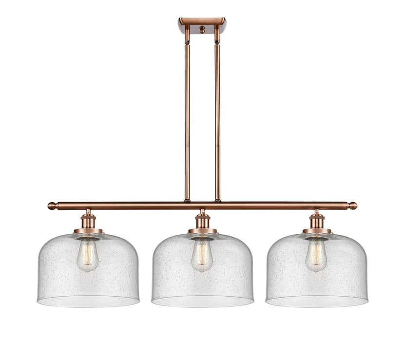 Innovations 916-3I-AC-G74-L Three Light Island Pendant, Antique Copper