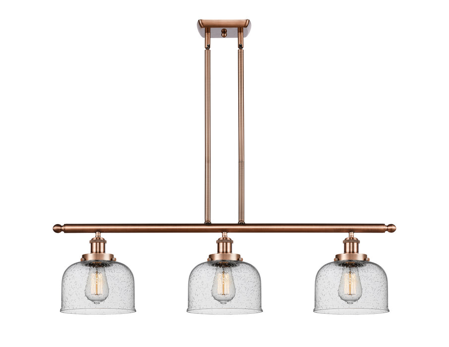 Innovations 916-3I-AC-G74-LED LED Island Pendant, Antique Copper