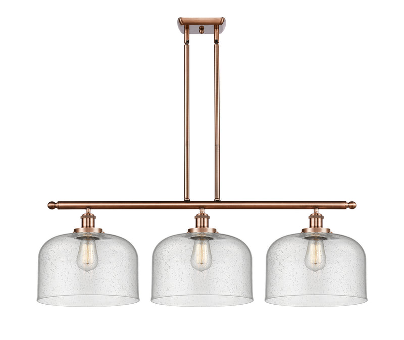 Innovations 916-3I-AC-G74-L-LED LED Island Pendant, Antique Copper