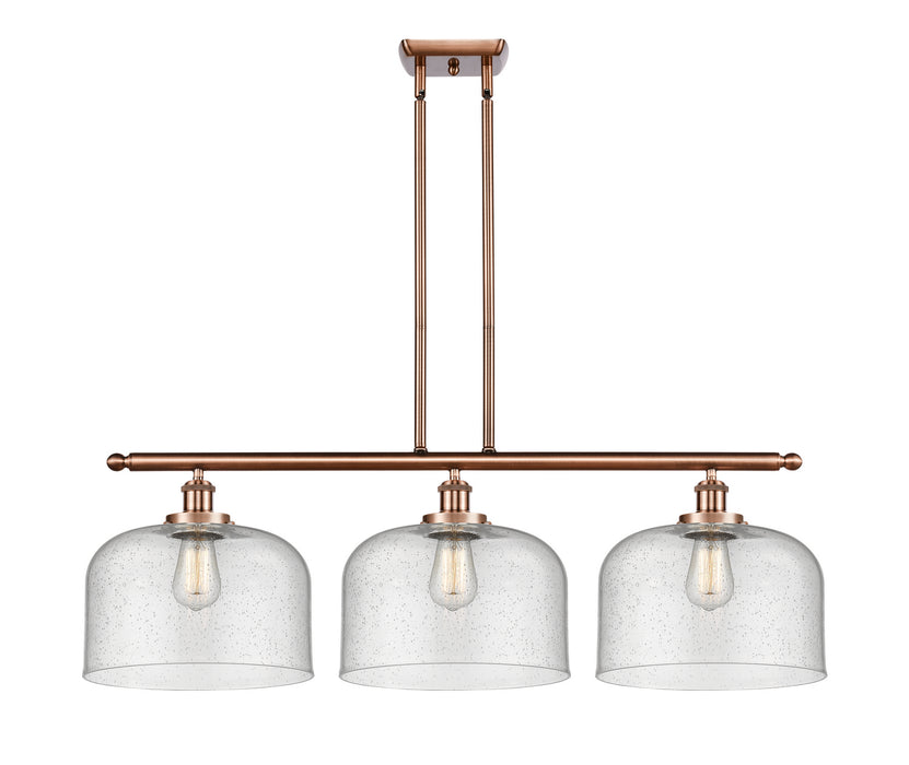 Innovations 916-3I-AC-G74-L-LED LED Island Pendant, Antique Copper