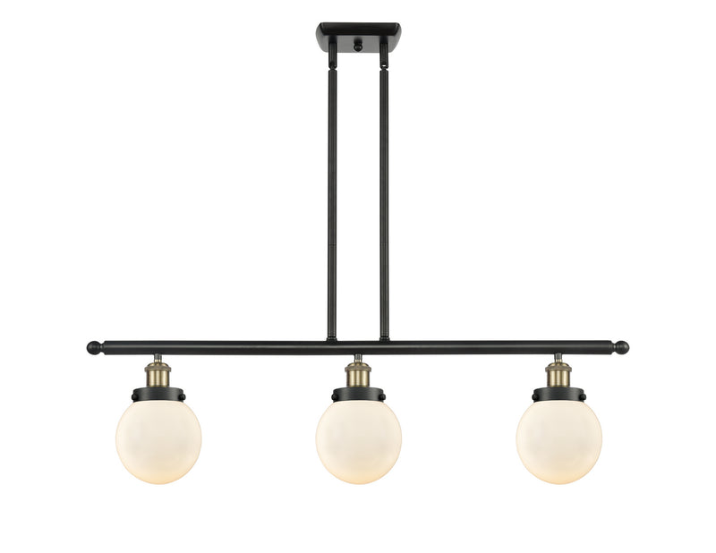 Innovations 916-3I-BAB-G201-6-LED LED Island Pendant, Black Antique Brass