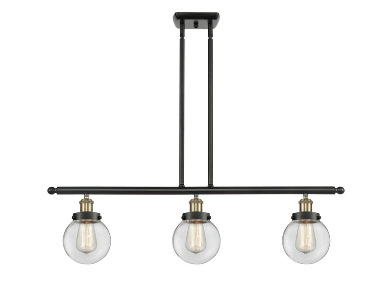 Innovations 916-3I-BAB-G202-6 Three Light Island Pendant, Black Antique Brass