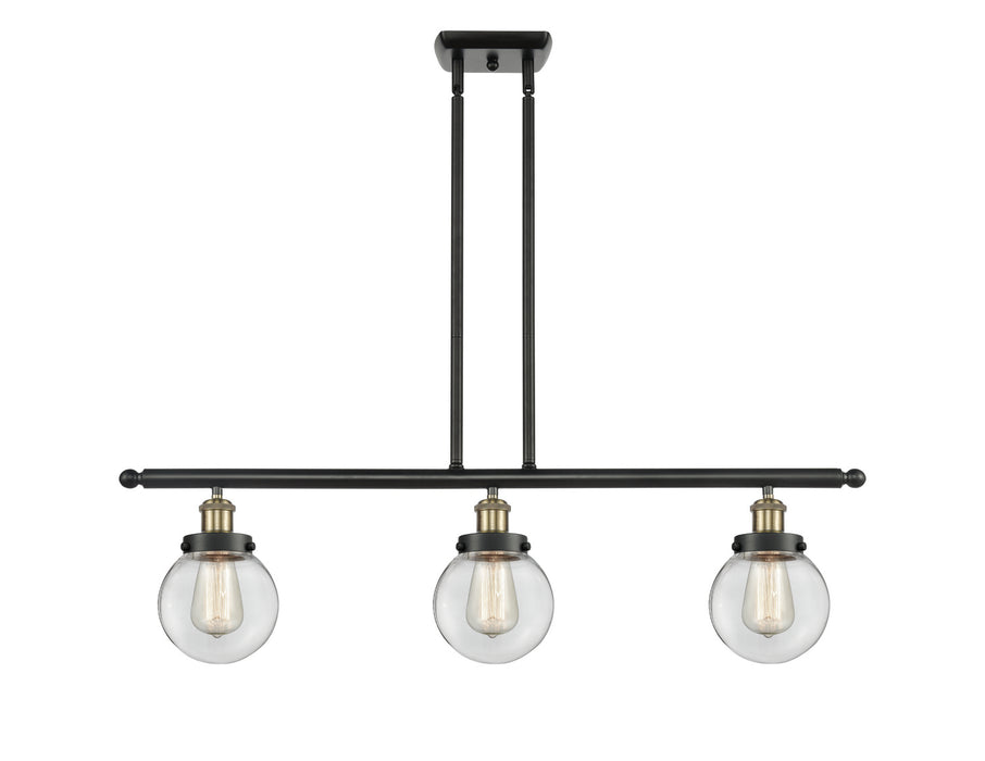 Innovations 916-3I-BAB-G202-6-LED LED Island Pendant, Black Antique Brass