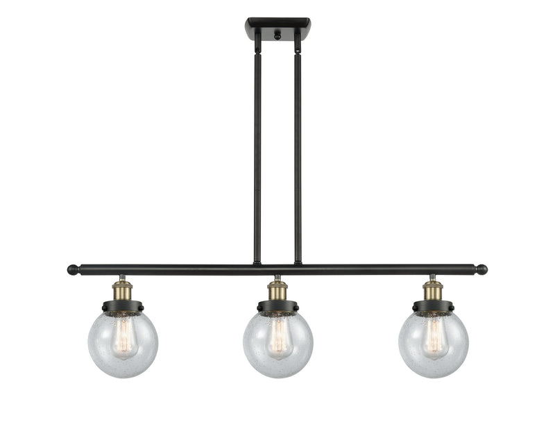 Innovations 916-3I-BAB-G204-6 Three Light Island Pendant, Black Antique Brass