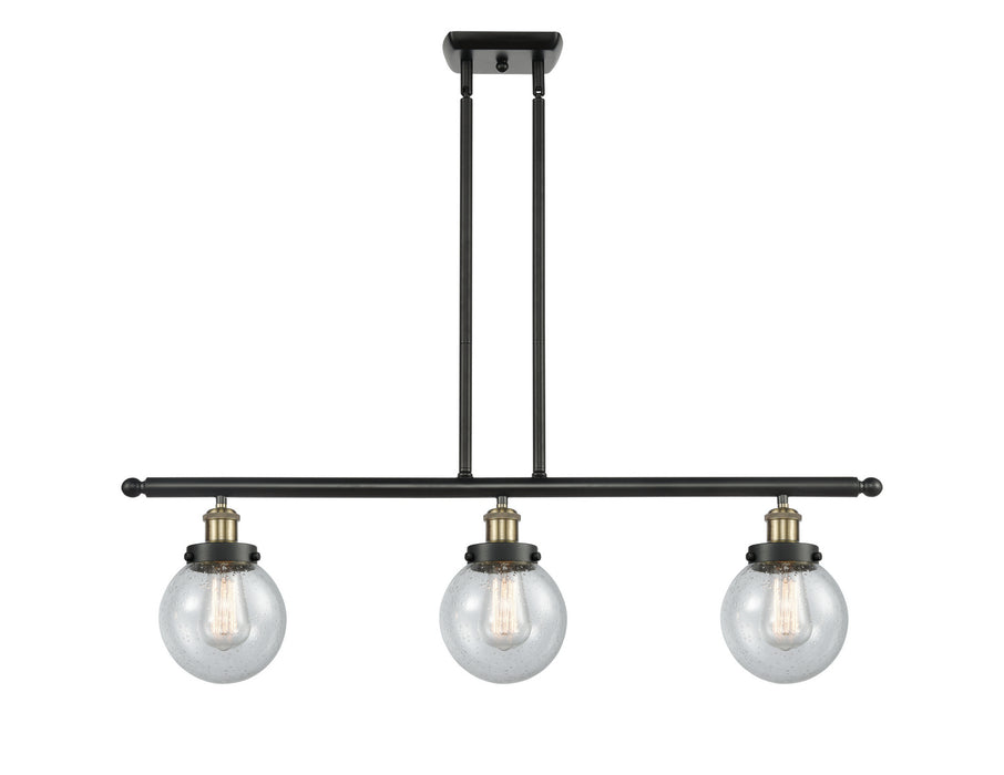 Innovations 916-3I-BAB-G204-6-LED LED Island Pendant, Black Antique Brass