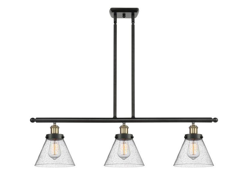 Innovations 916-3I-BAB-G44 Three Light Island Pendant, Black Antique Brass