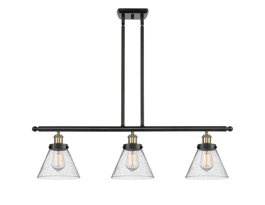 Innovations 916-3I-BAB-G44 Three Light Island Pendant, Black Antique Brass