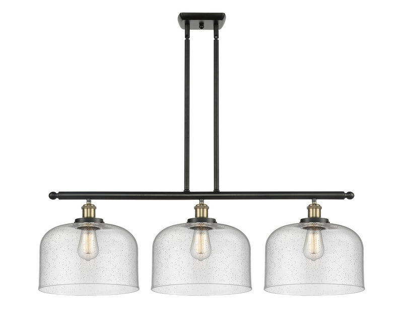 Innovations 916-3I-BAB-G74-L Three Light Island Pendant, Black Antique Brass