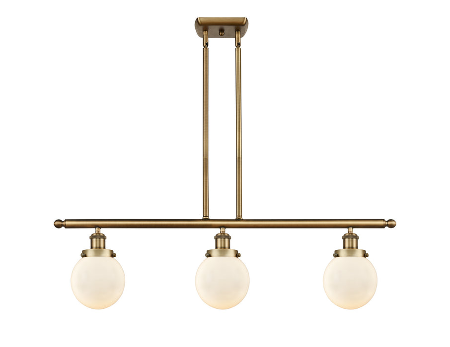 Innovations 916-3I-BB-G201-6 Three Light Island Pendant, Brushed Brass
