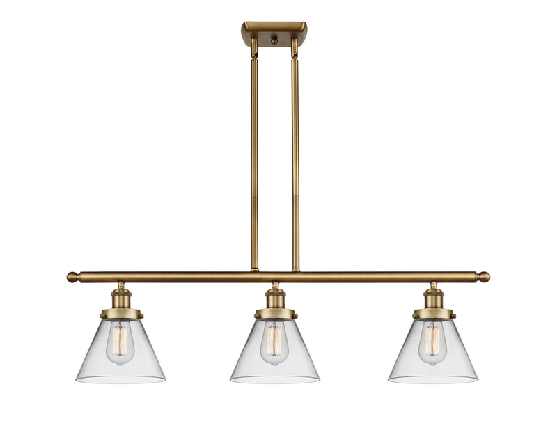 Innovations 916-3I-BB-G42 Three Light Island Pendant, Brushed Brass