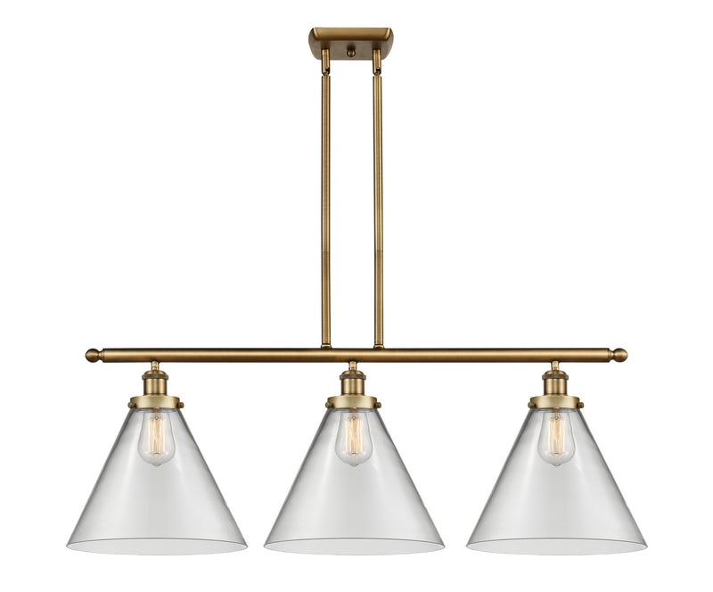 Innovations 916-3I-BB-G42-L Three Light Island Pendant, Brushed Brass