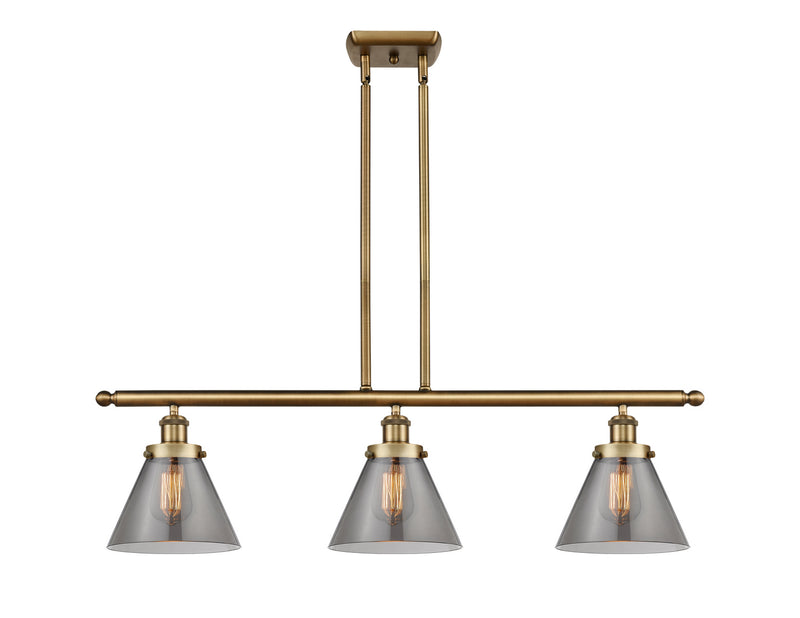 Innovations 916-3I-BB-G43 Three Light Island Pendant, Brushed Brass