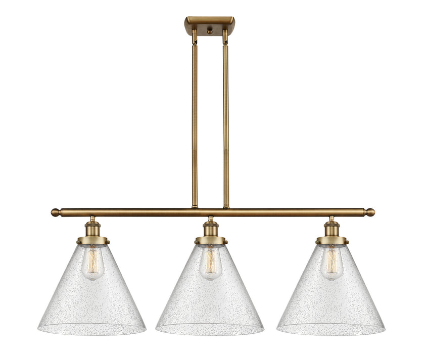 Innovations 916-3I-BB-G44-L-LED LED Island Pendant, Brushed Brass