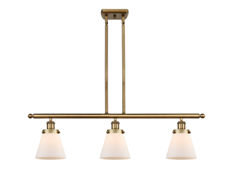 Innovations 916-3I-BB-G61 Three Light Island Pendant, Brushed Brass