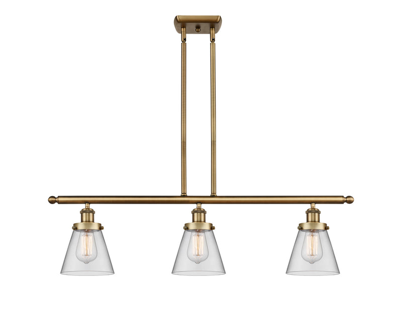 Innovations 916-3I-BB-G62 Three Light Island Pendant, Brushed Brass