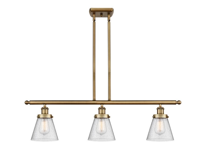 Innovations 916-3I-BB-G64 Three Light Island Pendant, Brushed Brass