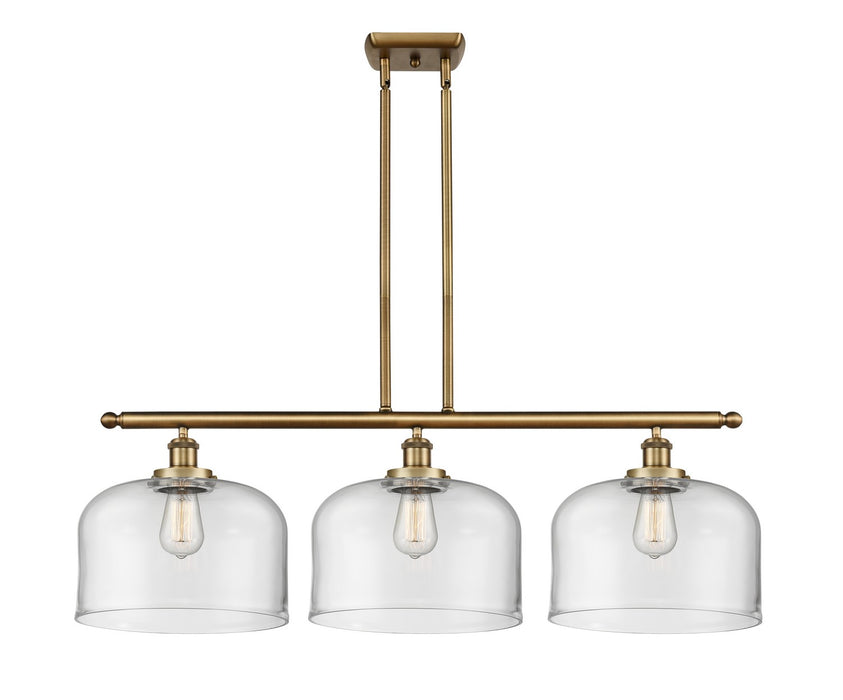 Innovations 916-3I-BB-G72-L Three Light Island Pendant, Brushed Brass