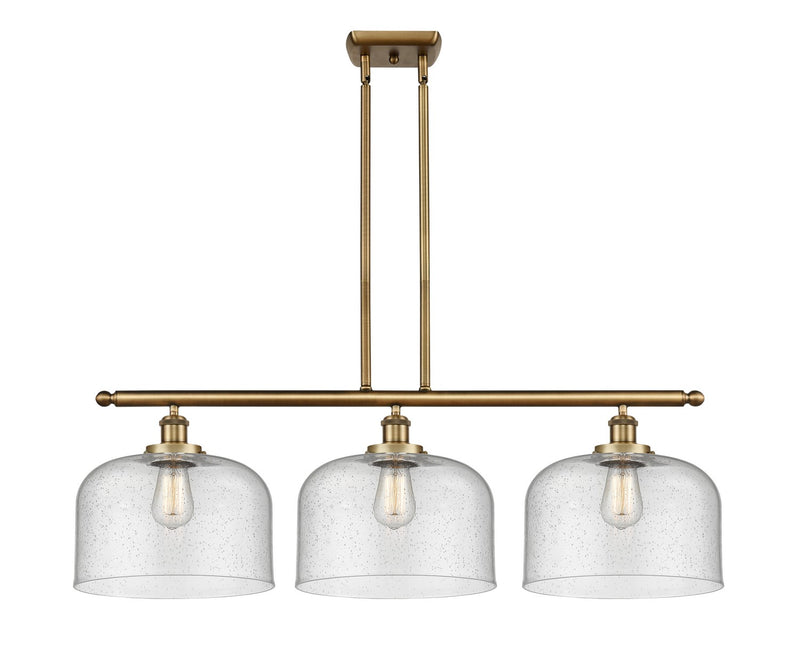 Innovations 916-3I-BB-G74-L Three Light Island Pendant, Brushed Brass