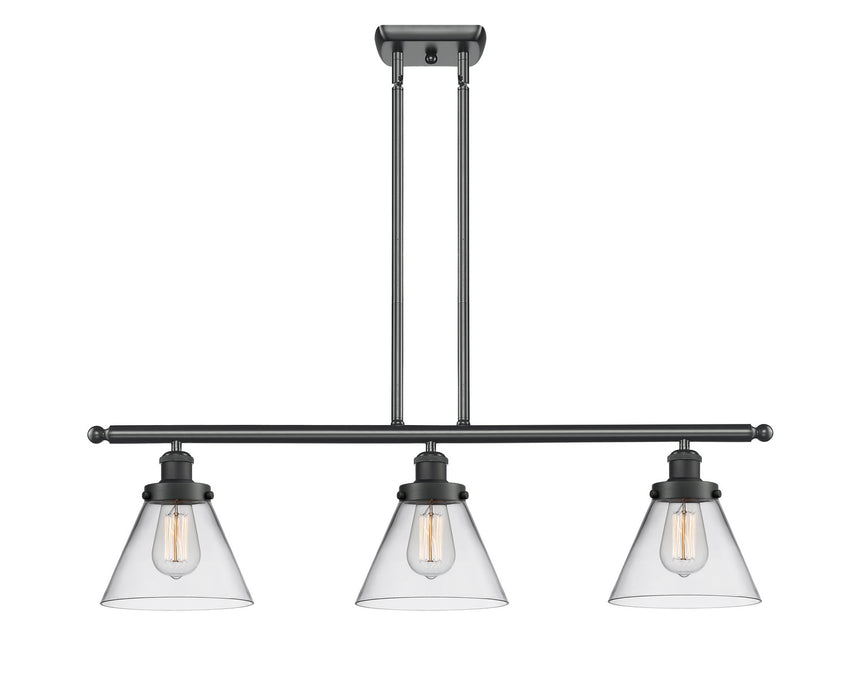 Innovations 916-3I-BK-G42 Three Light Island Pendant, Matte Black