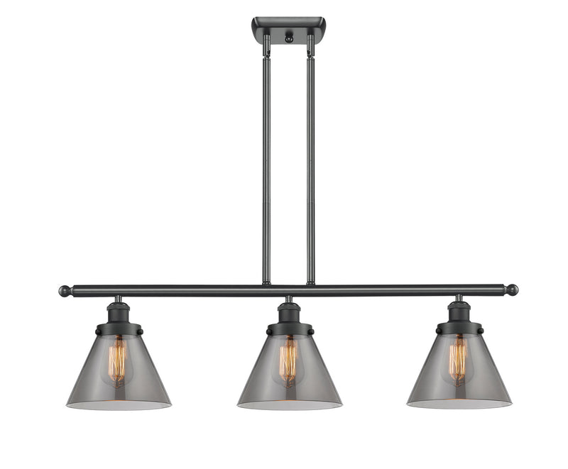Innovations 916-3I-BK-G43 Three Light Island Pendant, Matte Black