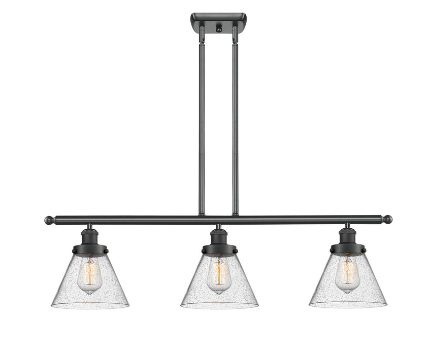 Innovations 916-3I-BK-G44 Three Light Island Pendant, Matte Black