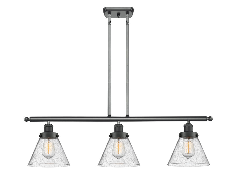 Innovations 916-3I-BK-G44-LED LED Island Pendant, Matte Black
