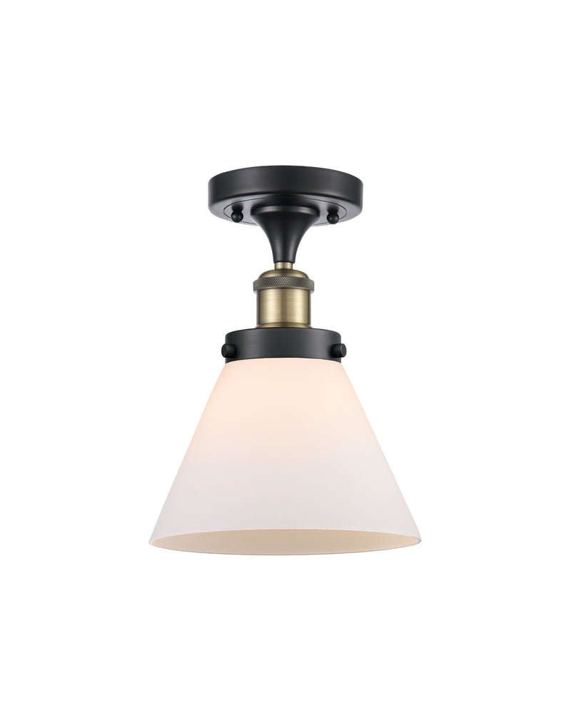 Innovations 916-1C-BAB-G41 One Light Semi-Flush Mount, Black Antique Brass
