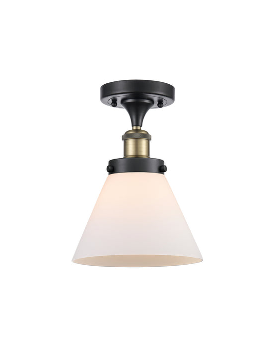 Innovations 916-1C-BAB-G41 One Light Semi-Flush Mount, Black Antique Brass