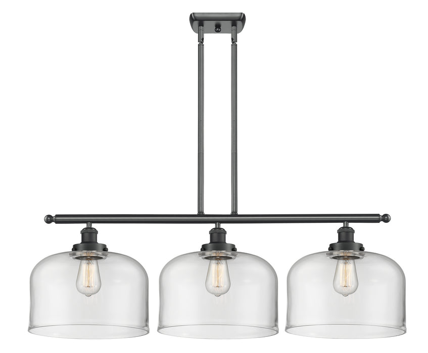 Innovations 916-3I-BK-G72-L Three Light Island Pendant, Matte Black