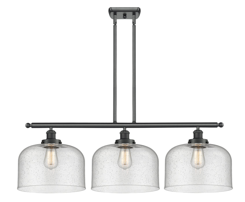 Innovations 916-3I-BK-G74-L Three Light Island Pendant, Matte Black