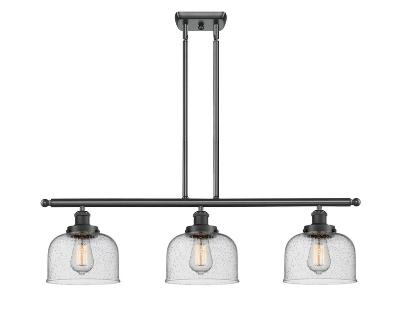 Innovations 916-3I-BK-G74-LED LED Island Pendant, Matte Black