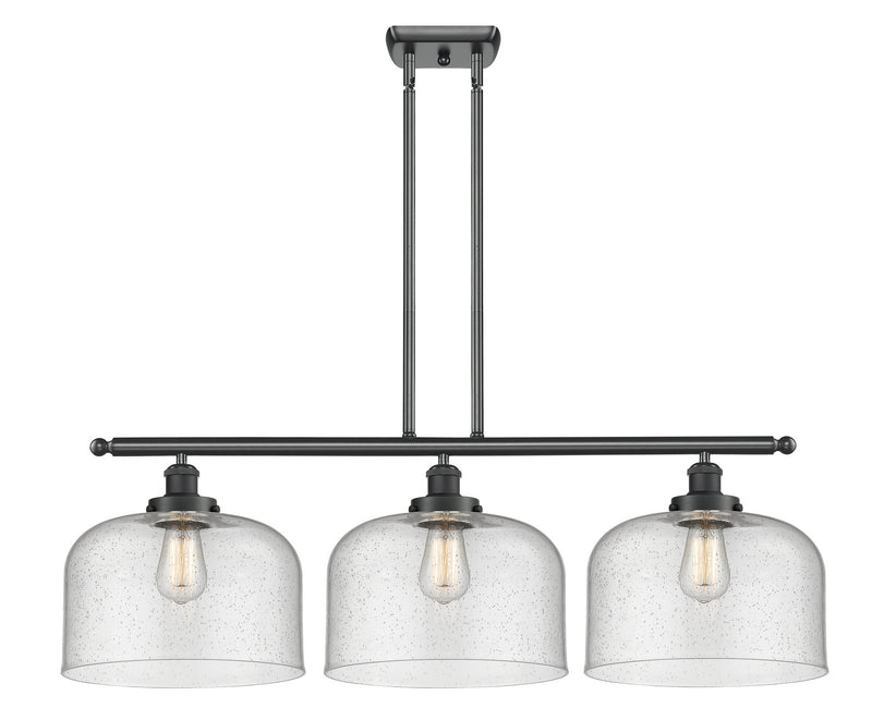 Innovations 916-3I-BK-G74-L-LED LED Island Pendant, Matte Black