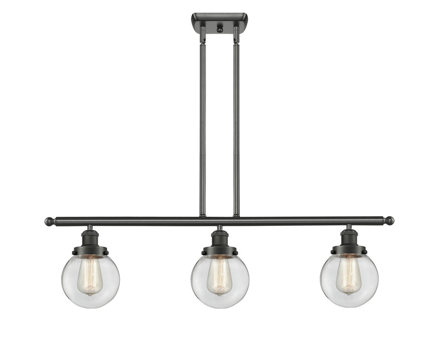 Innovations 916-3I-OB-G202-6-LED LED Island Pendant, Oil Rubbed Bronze