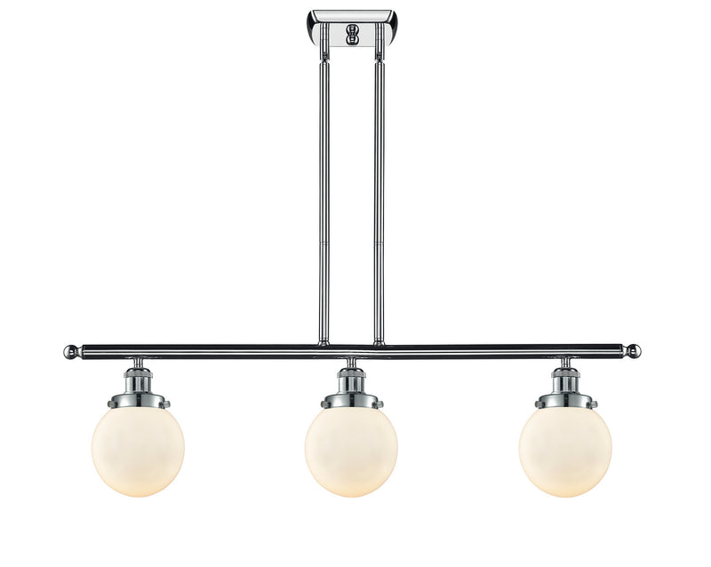Innovations 916-3I-PC-G201-6-LED LED Island Pendant, Polished Chrome