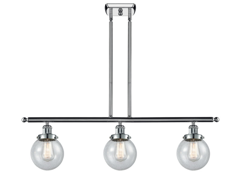 Innovations 916-3I-PC-G204-6 Three Light Island Pendant, Polished Chrome