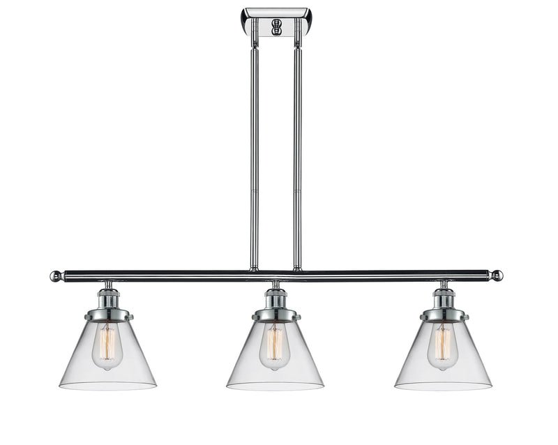 Innovations 916-3I-PC-G42 Three Light Island Pendant, Polished Chrome