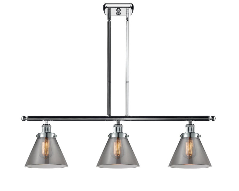 Innovations 916-3I-PC-G43 Three Light Island Pendant, Polished Chrome