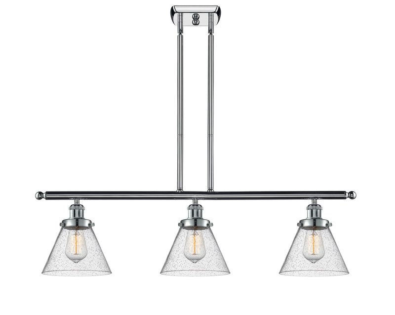 Innovations 916-3I-PC-G44 Three Light Island Pendant, Polished Chrome