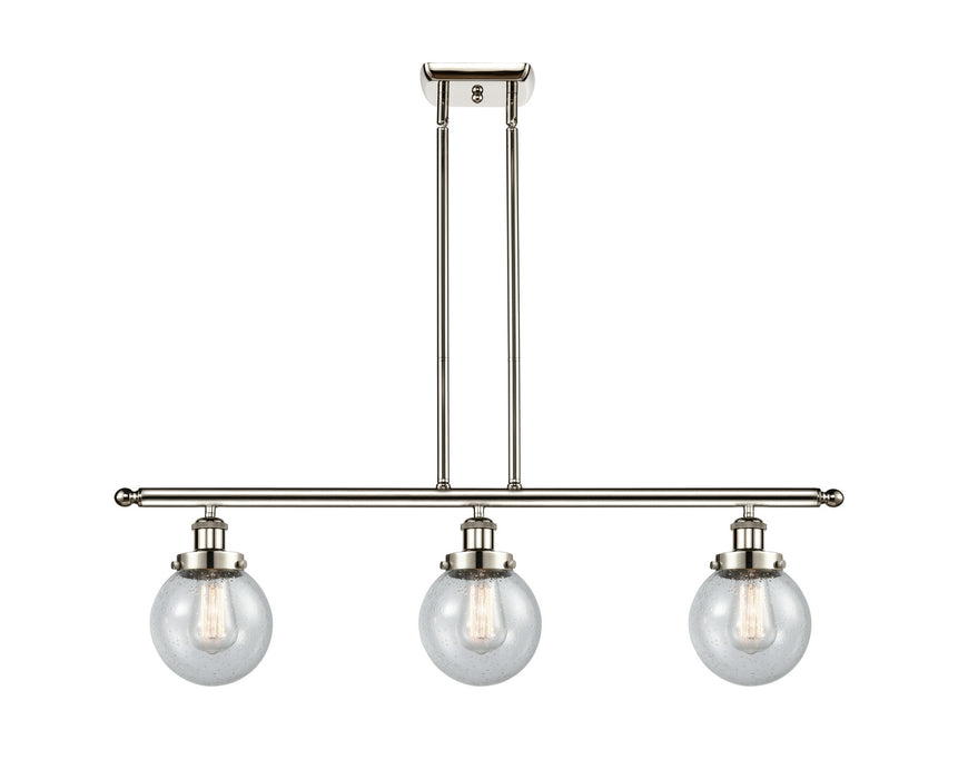 Innovations 916-3I-PN-G204-6 Three Light Island Pendant, Polished Nickel