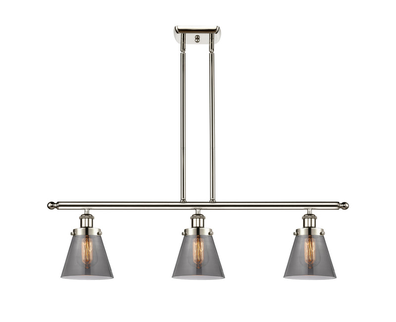 Innovations 916-3I-PN-G63 Three Light Island Pendant, Polished Nickel