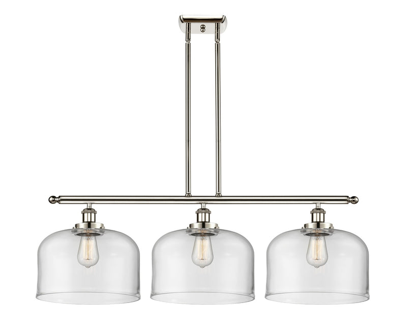 Innovations 916-3I-PN-G72-L Three Light Island Pendant, Polished Nickel