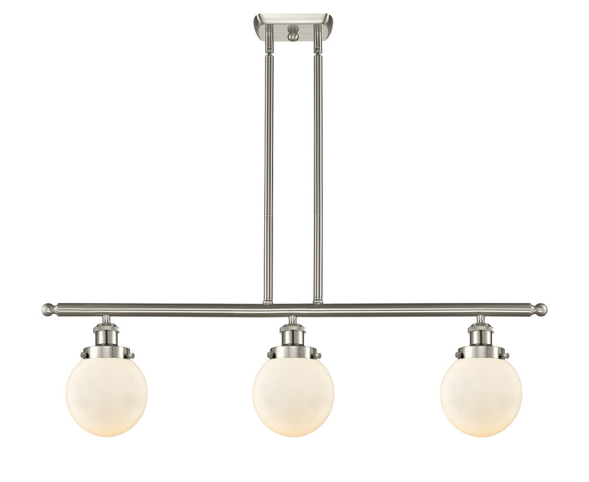 Innovations 916-3I-SN-G201-6 Three Light Island Pendant, Brushed Satin Nickel