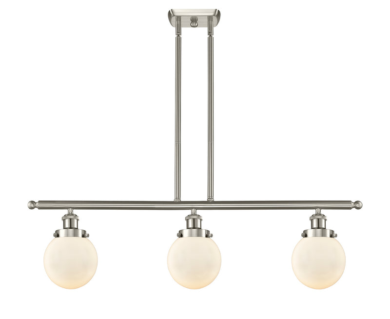 Innovations 916-3I-SN-G201-6-LED LED Island Pendant, Brushed Satin Nickel