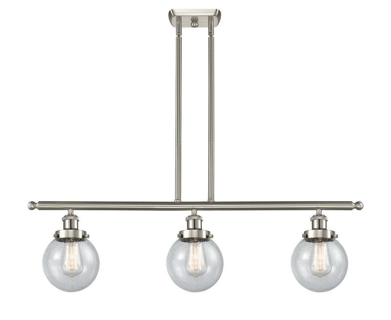 Innovations 916-3I-SN-G204-6-LED LED Island Pendant, Brushed Satin Nickel