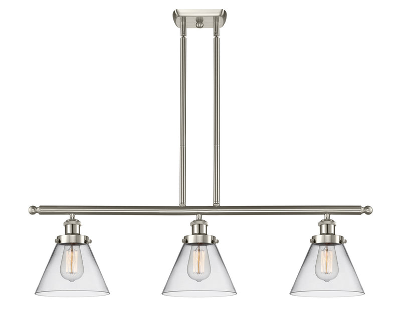 Innovations 916-3I-SN-G42 Three Light Island Pendant, Brushed Satin Nickel