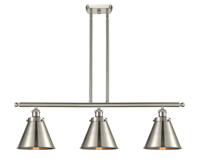 Innovations 916-3I-SN-M13-SN Three Light Island Pendant, Brushed Satin Nickel