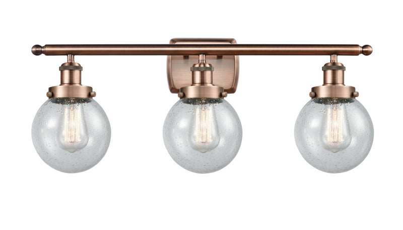 Innovations 916-3W-AC-G204-6-LED LED Bath Vanity, Antique Copper