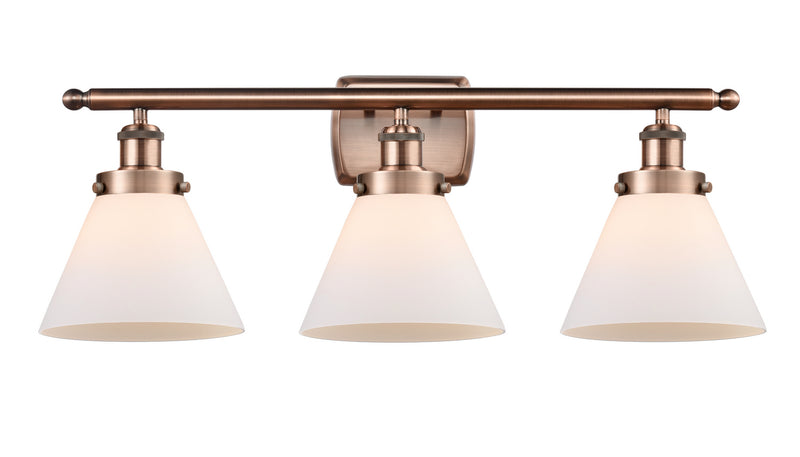 Innovations 916-3W-AC-G41 Three Light Bath Vanity, Antique Copper