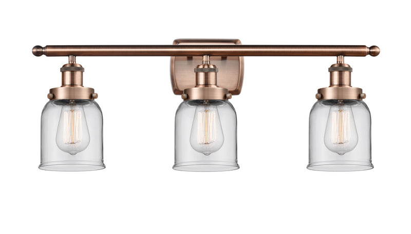 Innovations 916-3W-AC-G52 Three Light Bath Vanity, Antique Copper