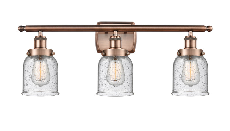 Innovations 916-3W-AC-G54 Three Light Bath Vanity, Antique Copper